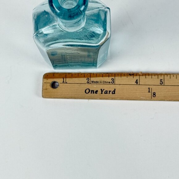 Vintage 1980's Dr D Jayne's Expectorant Half Size Blue Glass Bottle - Picture 8 of 8
